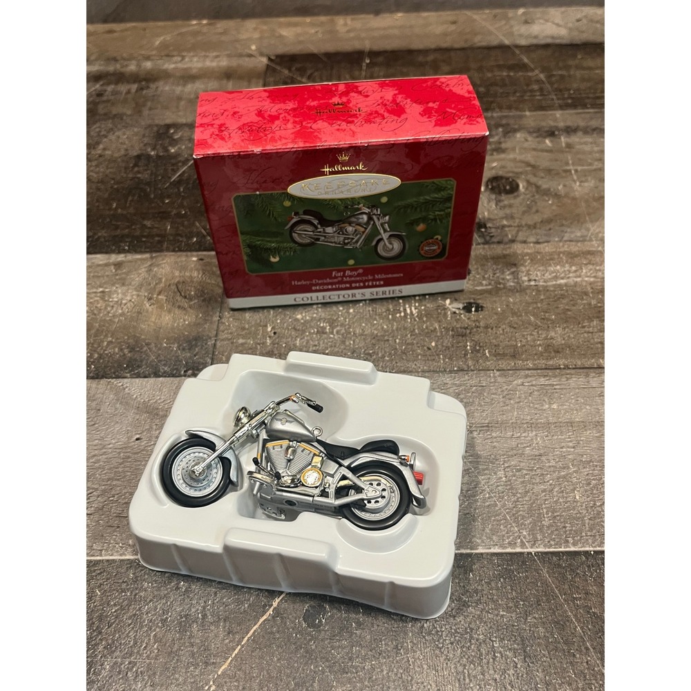 Hallmark 2000 Harley-Davidson Fat Boy Motorcycle Milestones Keepsake Ornament